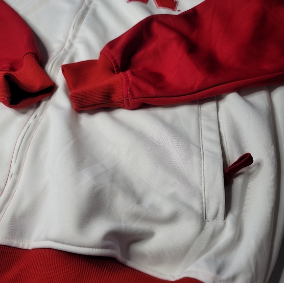 Spike Sports NCAA Nebraska Cornhuskers Zip Up Track Jacket Men's Large - Picture 3 of 11